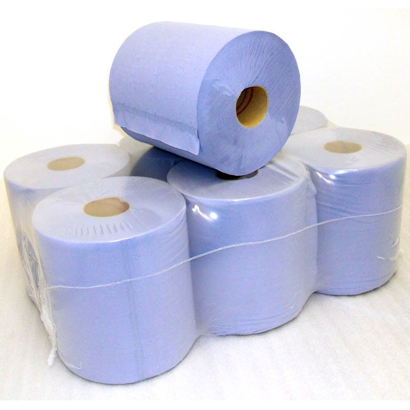 Blue Centrefeed Roll 150Meter 60mm Core 6pk