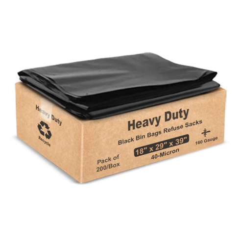 All Purpose Black Bags Box of 200
