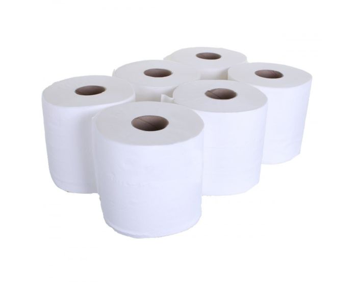 White Centrefeed Roll 150Meter 60mm Core 6pk